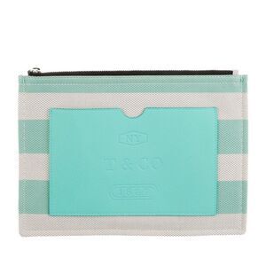 Tiffany & Co. Pocket Stripe Pochette -  Blue and Cream